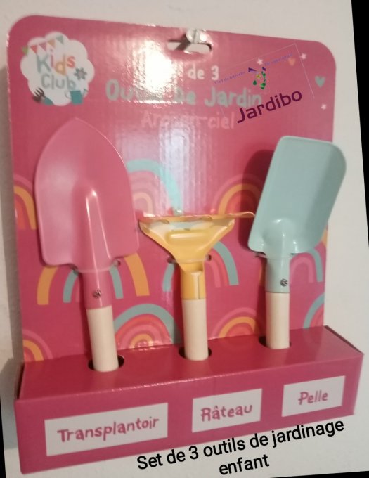 Set de 3 outillages de jardinage Enfants. 