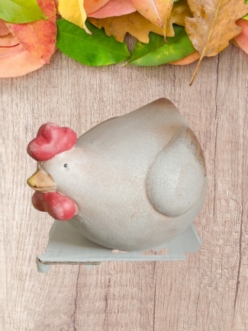 Poule en polyrésine décoration jardin