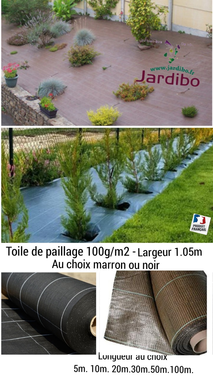 Toile de paillage marron